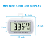 Waterproof Refrigerator Fridge Thermometer, Digital Freezer Room Thermometer, Max/Min Record Function Large LCD Screen and Magnetic Back for Kitchen, Home, Restaurants (4 Pack) - Image 4