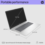 17.3 Inch Laptop, FHD Display, AMD Ryzen 5 7520U, 16 GB RAM, 512 GB SSD, AMD Radeon Graphics, Windows 11 Home, 17-Cp2099Nr (2024) - Image 5