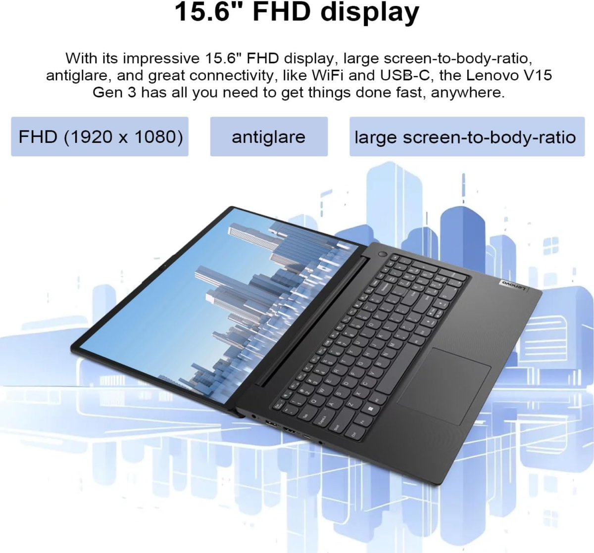V15 Gen 3 Business Laptop, 15.6" FHD Display, Intel Core I5-1235U, 40GB RAM, 1TB SSD, Webcam, HDMI, RJ-45, Wi-Fi, Windows 11 Home, Black - Image 3