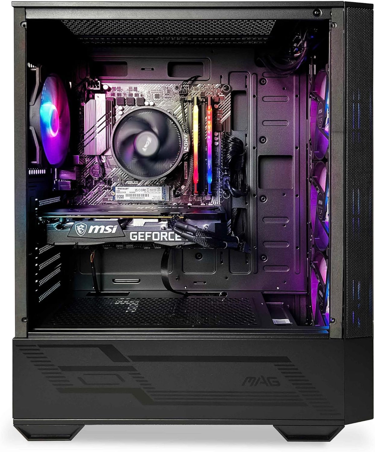 PC Falcon RYZEN 5 5600X 3.7 Ghz, Geforce RTX 4060 Ti, 1TB NVME SSD, 16GB DDR4 RAM 3600, 650W Bronze PSU, 11AC Wifi, Bluetooth Windows 11 H 64-Bit, Built in USA - Image 2