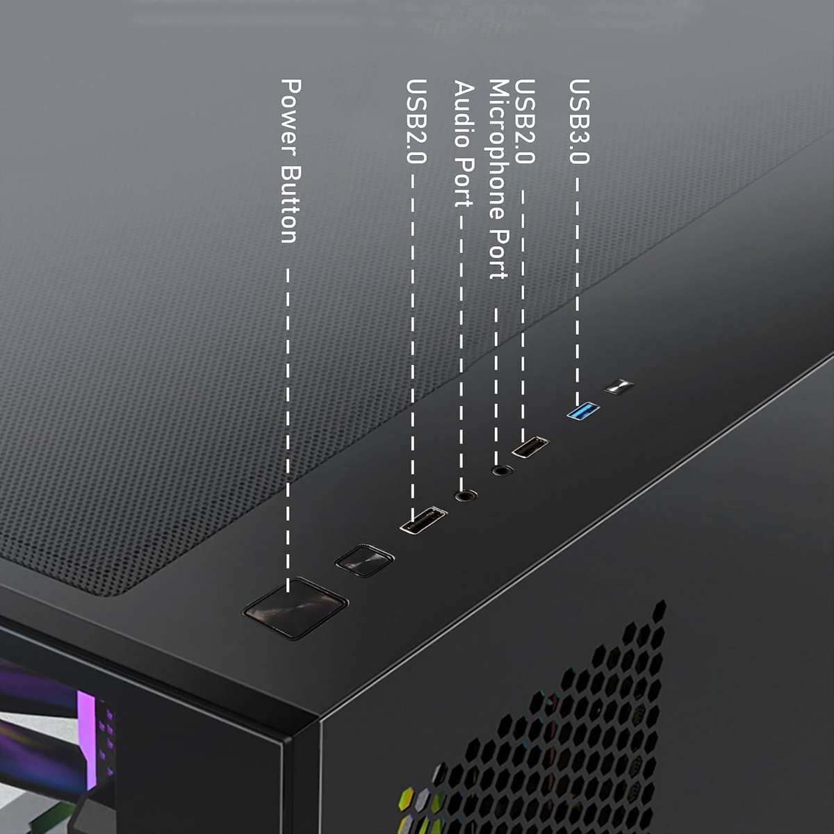 Gaming PC Desktop, Radeon RX 580 16G GDDR5, Intel Core I7 3.4G up to 3.9G, 16G RAM, 512G SSD, 600M Wifi, BT 5.0, RGB Fan X 2, RGB Mouse Pad, RGB BT Sound Bar, Windows 10 Home - Image 5