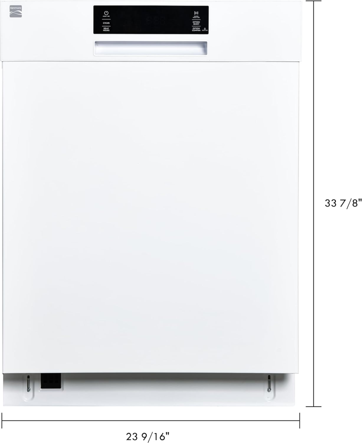 24" Built-In Stainless Steel Tub Dishwasher with Smartwash, Smart Dry, and Morespace Adjustable Rack, Energy Star Certified, White - Image 2