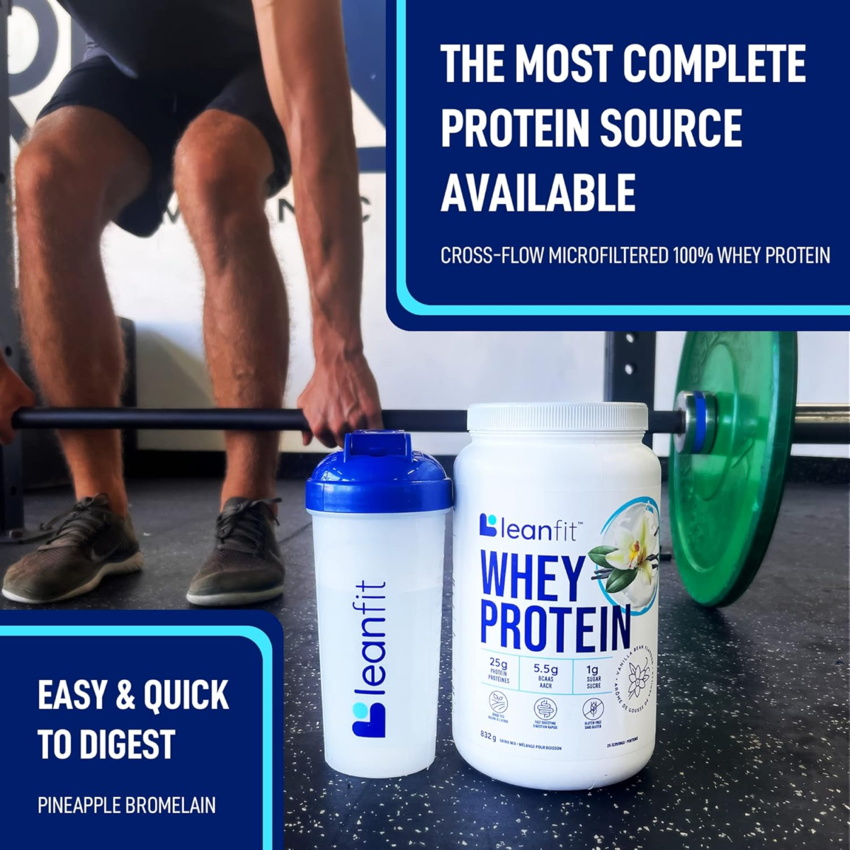 WHEY Protein Natural Vanilla – 100% Whey Protein Powder, 24G Protein per Serving – Grass-Fed, Gluten-Free, Low Carb, Bcaas, Amino Acid – 23 Servings, 1.83 Pound Tub - Image 6