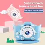 Gift Set Kids Photo Camera and Wireless Cat Headphones + Gift Paper Bag (Pink) Birthday, Christmas, New Year - Image 3
