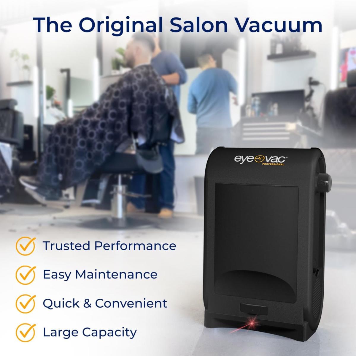 Eyevac Pro Touchless Vacuum Automatic Dustpan - Ultra Fast & Powerful - Great for Sweeping Salon Pet Hair Food Dirt Kitchen, Corded Canister Vacuum, Bagless, Automatic Sensors, 1400 Watt (Black) - Image 2