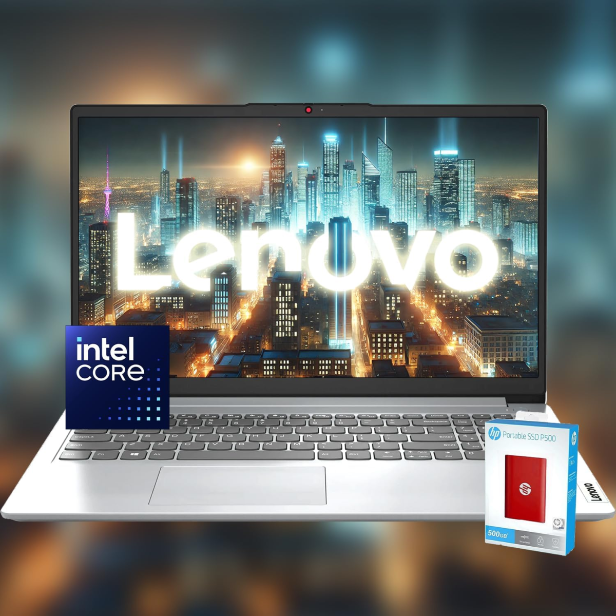 Newest Idea 15 Premium Series Laptop • Intel Core • 1 Year Office 365 W/ 1TB Cloud Storage • 36GB RAM • 640GB Storage (128GB SSD + 512GBHP P500 512GB External SSD) • Wi-Fi 6 • Windows 11 - Image 1