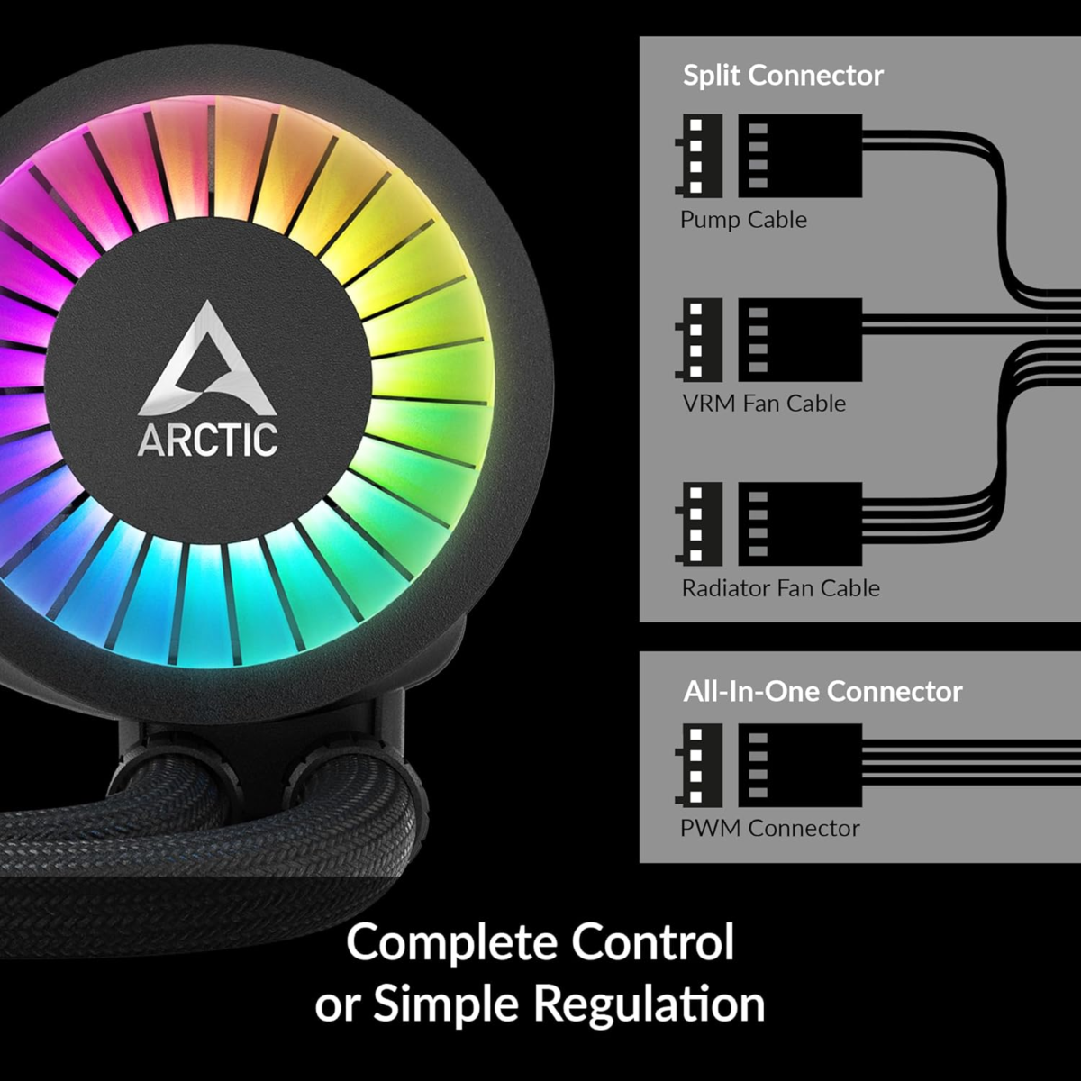 Liquid Freezer III 360 A-RGB - CPU AIO Water Cooler, Water Cooling PC, Intel & AMD, Efficient Pwm-Controlled Pump, Fan: 200–2000 RPM, LGA1851 and LGA1700 Contact Frame - Black - Image 6