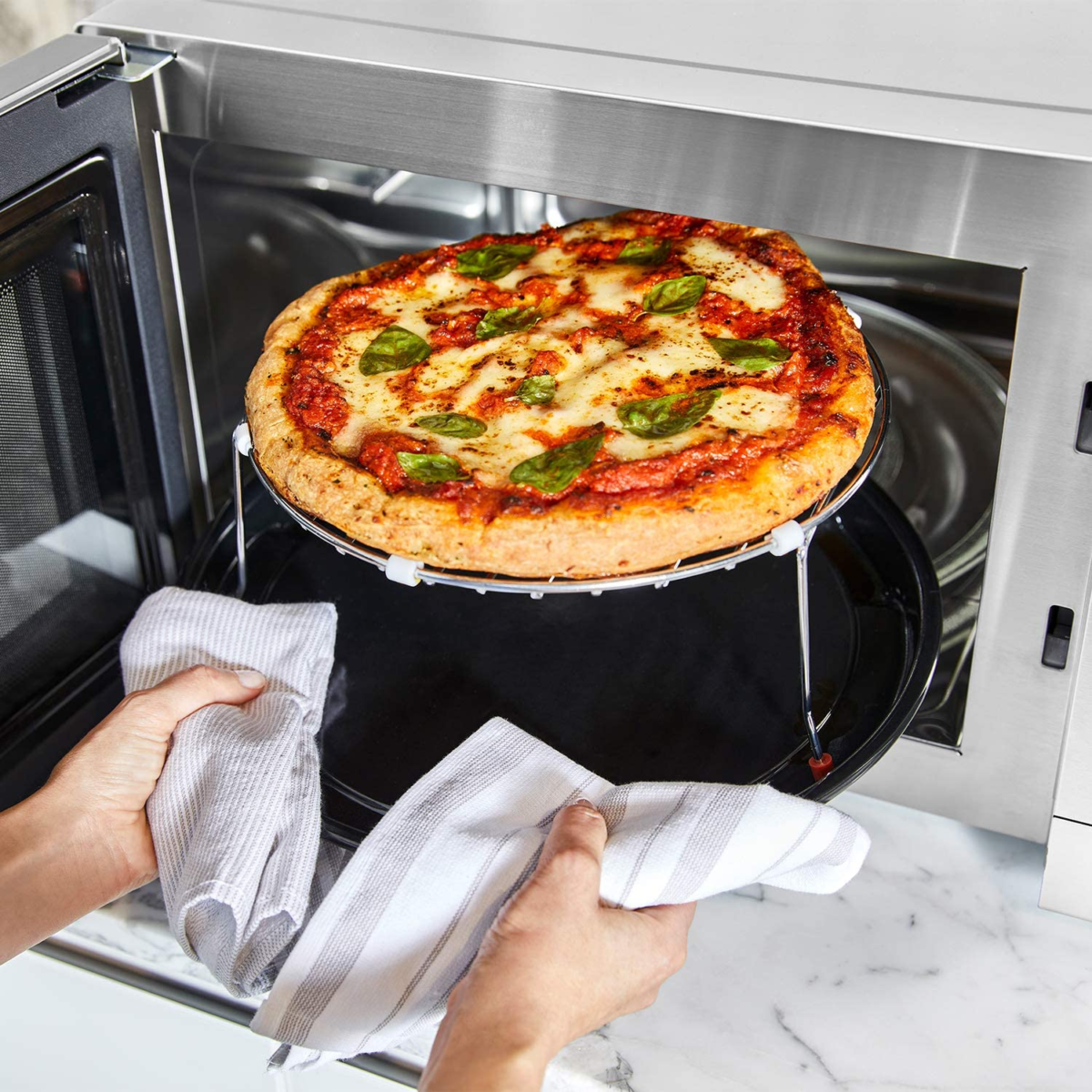 Homechef 4-In-1 Microwave Oven with Air Fryer, Convection Bake, Flashxpress Broiler, Inverter Microwave Technology, 1000W, 1.2 Cu Ft with Easy Clean Interior - NN-CD87KS (Stainless Steel) - Image 10