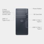 Inspiron 3030 Desktop - Intel Core I7-14700 Processor, 16GB DDR5 RAM, 1TB SSD, Intel UHD 770 Graphics, Windows 11 Pro, Onsite & Migrate Service - Mist Blue - Image 12