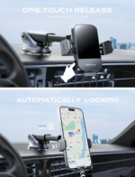 Wireless Car Charger, 15W Fast Charging Auto Clamping Car Charger Phone Mount Phone Holder Fit for Iphone 16 15 14 13 12 Pro Max 11 XR XS, Samsung Galaxy S24 Ultra S23 S22 S21, S20, S10+, Black - Image 5