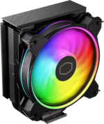 Hyper 212 Halo Black CPU Air Cooler, 120 Halo² PWM Fan, Dual Loop ARGB, Aluminum Top Cover, 4 Copper Heat Pipes, 154Mm Tall, AMD Ryzen AM5|AM4, Intel LGA 1851|1700|1200 Brackets