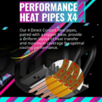 Hyper 212 Halo Black CPU Air Cooler, 120 Halo² PWM Fan, Dual Loop ARGB, Aluminum Top Cover, 4 Copper Heat Pipes, 154Mm Tall, AMD Ryzen AM5|AM4, Intel LGA 1851|1700|1200 Brackets - Image 5