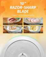 Commercial Meat Slicer, 10-Inch Stainless Steel Blade Meat Slicer with Adjustable Thickness(0-0.5"), Bread Butter Chicken Food Slicer Kitchen Appliance - Image 5