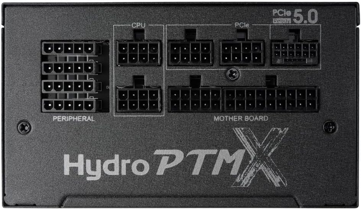 Hydro PTM X PRO 1200W 80 plus Platinum Full Modular ATX 3.0 Pcie Gen 5. W/ 12VHPWR Cable Power Supply Compact Size (HPT3-1200M-GEN5) - Image 2