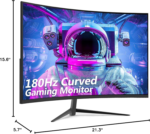 Z-Edge 24-Inch Curved Gaming Monitor 180Hz Refresh Rate, 1Ms MPRT, FHD 1080 Gaming Monitor, R1650 Curved, UG24 AMD Freesync Premium Display - Image 9