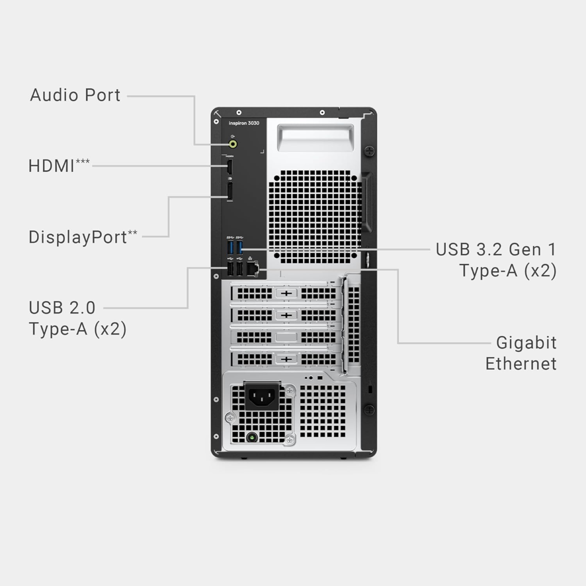 Inspiron 3030 Desktop - Intel Core I7-14700 Processor, 16GB DDR5 RAM, 1TB SSD, Intel UHD 770 Graphics, Windows 11 Pro, Onsite & Migrate Service - Mist Blue - Image 13