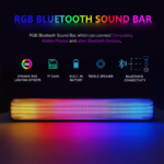 Gaming Desktop PC Computer, Intel Core I7 3.4 Ghz up to 3.9 Ghz, Radeon RX 580 8G GDDR5, 16G RAM, 512G SSD, Wifi, Bluetooth 5.0, RGB Fanx6, RGB Mouse Pad, RGB BT Sound Bar, Windows 10 Home - Image 6