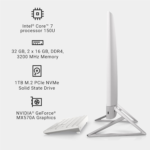Inspiron 7730 All in One Desktop - 27-Inch FHD Touchscreen Display, Intel Core 7-150U, 32GB DDR4 RAM, 1TB SSD, NVIDIA Geforce MX570A 2GB GDDR6, Windows 11 Pro, Onsite & Migrate Service - White - Image 9