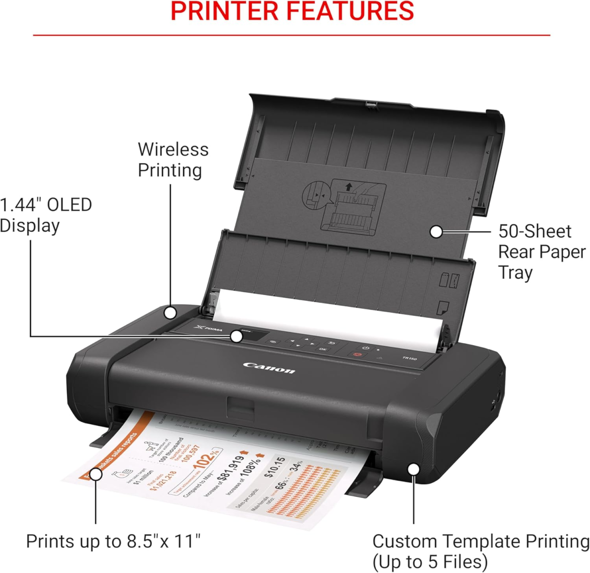 PIXMA TR150 Wireless Portable Printer - Image 5