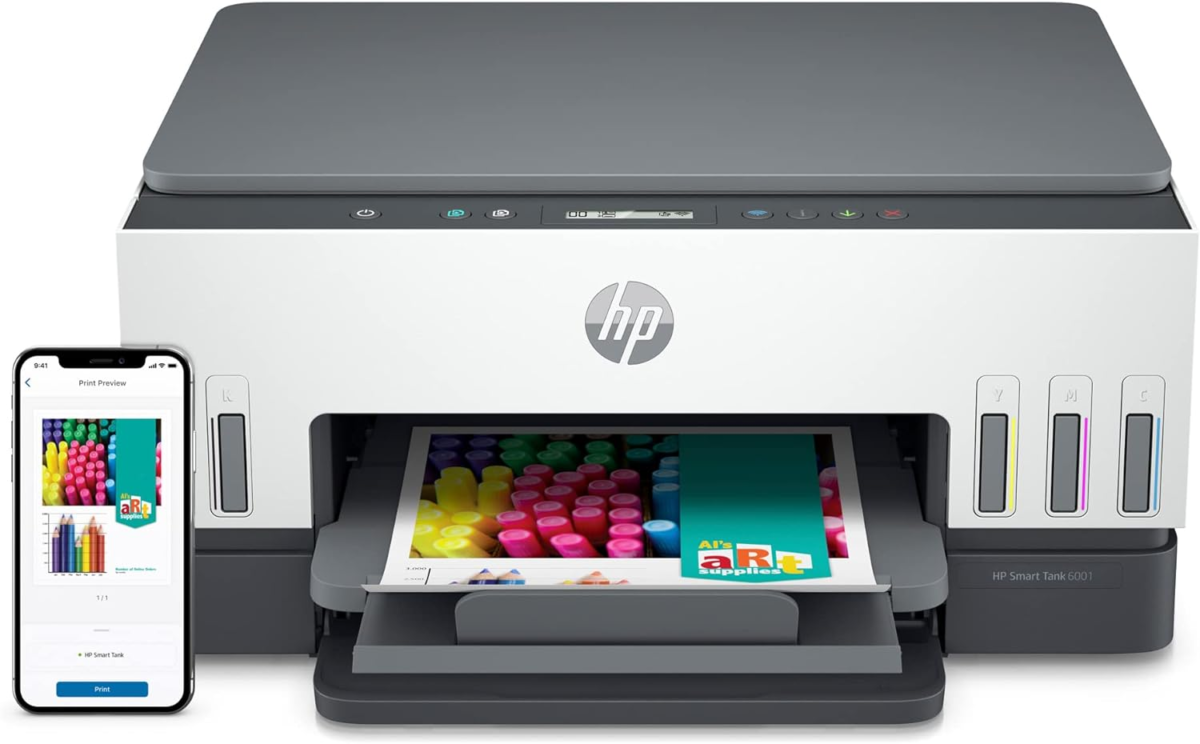 Smart -Tank 6001 Wireless Cartridge-Free All in One Printer, This Ink -Tank Printer Comes with up to 2 Years of Ink Included, with Mobile Print, Scan, Copy (2H0B9A) - Image 21