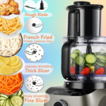 14 Cup Blender and Food Processor Combo for Kitchen, Large Food Processor for Chopping,Blending, Mixing,Mincing, Slicing, Shredding,Mincing, Purees & Dough Easy to Operate and Clean for Home Use,700W - Image 5