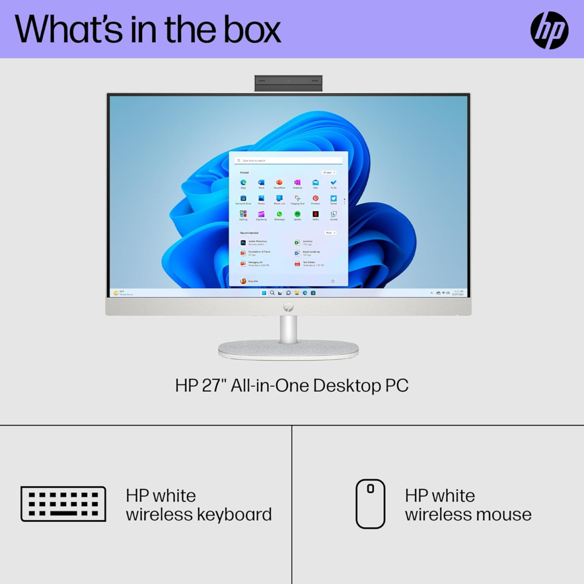 27 Inch All-In-One Desktop PC, FHD Display, 13Th Generation Intel Core I7-1355U, 12 GB RAM, 512 GB SSD, Intel Iris Xe Graphics, Windows 11 Pro, 27-Cr0082 (2023) - Image 8