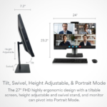Envision 27" All-In-One Desktop PC (20-Core Intel I7-14700 (> I9-14900Hx), 64GB RAM, 4TB NVME, Wifi 6, W11 Pro, Type-C, Web Cam, Card Reader, DVD-RW, FHD, KB/M - Business Computer with Accessories - Image 4