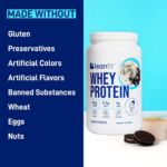 WHEY Protein Cookies & Cream - 100% Whey Protein Powder, 25G Protein per Serving - Grass-Fed, Gluten-Free, Bcaas, Amino Acid - 26 Servings, 1.88 Lb Tub - Image 7