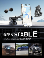 Wireless Car Charger, 15W Fast Charging Auto Clamping Car Charger Phone Mount Phone Holder Fit for Iphone 16 15 14 13 12 Pro Max 11 XR XS, Samsung Galaxy S24 Ultra S23 S22 S21, S20, S10+, Black - Image 8