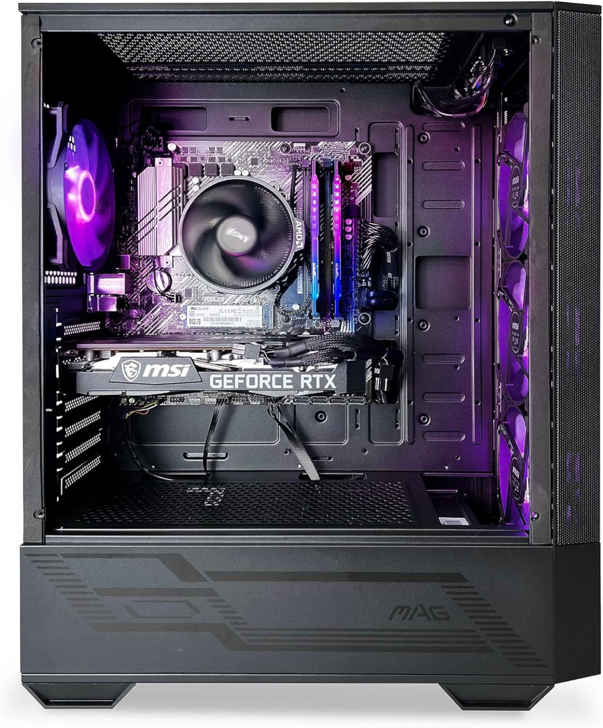 PC Falcon RYZEN 5 5600X 3.7 Ghz, Geforce RTX 4060 Ti, 1TB NVME SSD, 16GB DDR4 RAM 3600, 650W Bronze PSU, 11AC Wifi, Bluetooth Windows 11 H 64-Bit, Built in USA - Image 6