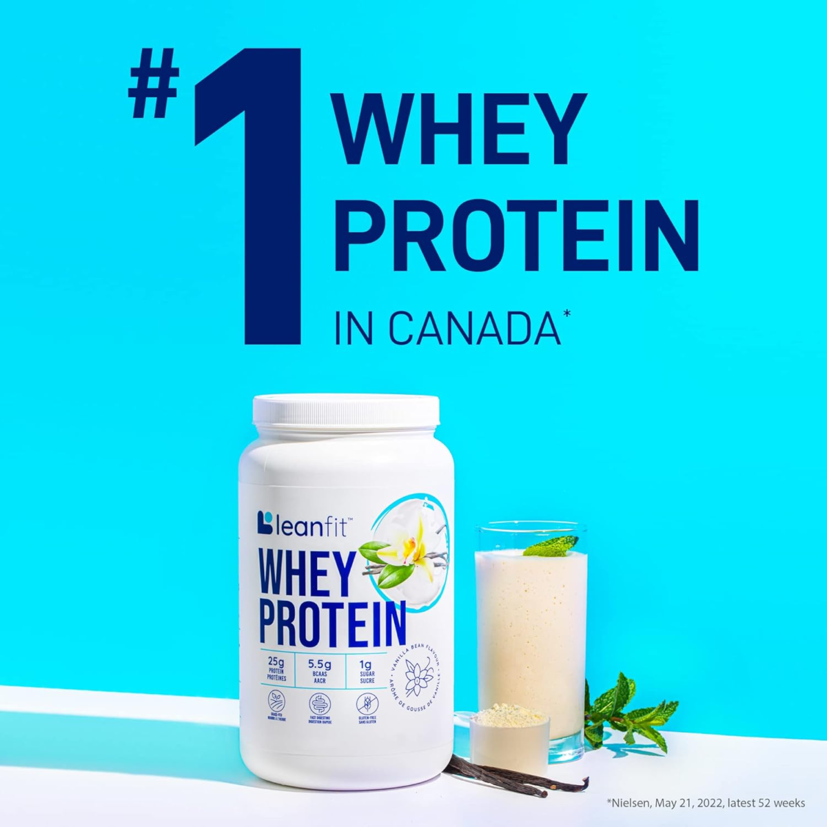 WHEY Protein Natural Vanilla – 100% Whey Protein Powder, 24G Protein per Serving – Grass-Fed, Gluten-Free, Low Carb, Bcaas, Amino Acid – 23 Servings, 1.83 Pound Tub - Image 4