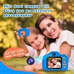 Upgrade Kids Selfie Camera, Christmas Birthday Gifts for Boys Age 3-9, HD Digital Video Cameras for Toddler, Portable Toy for 3 4 5 6 7 8 Year Old Boy with 32GB SD Card-Navy Blue - Image 4