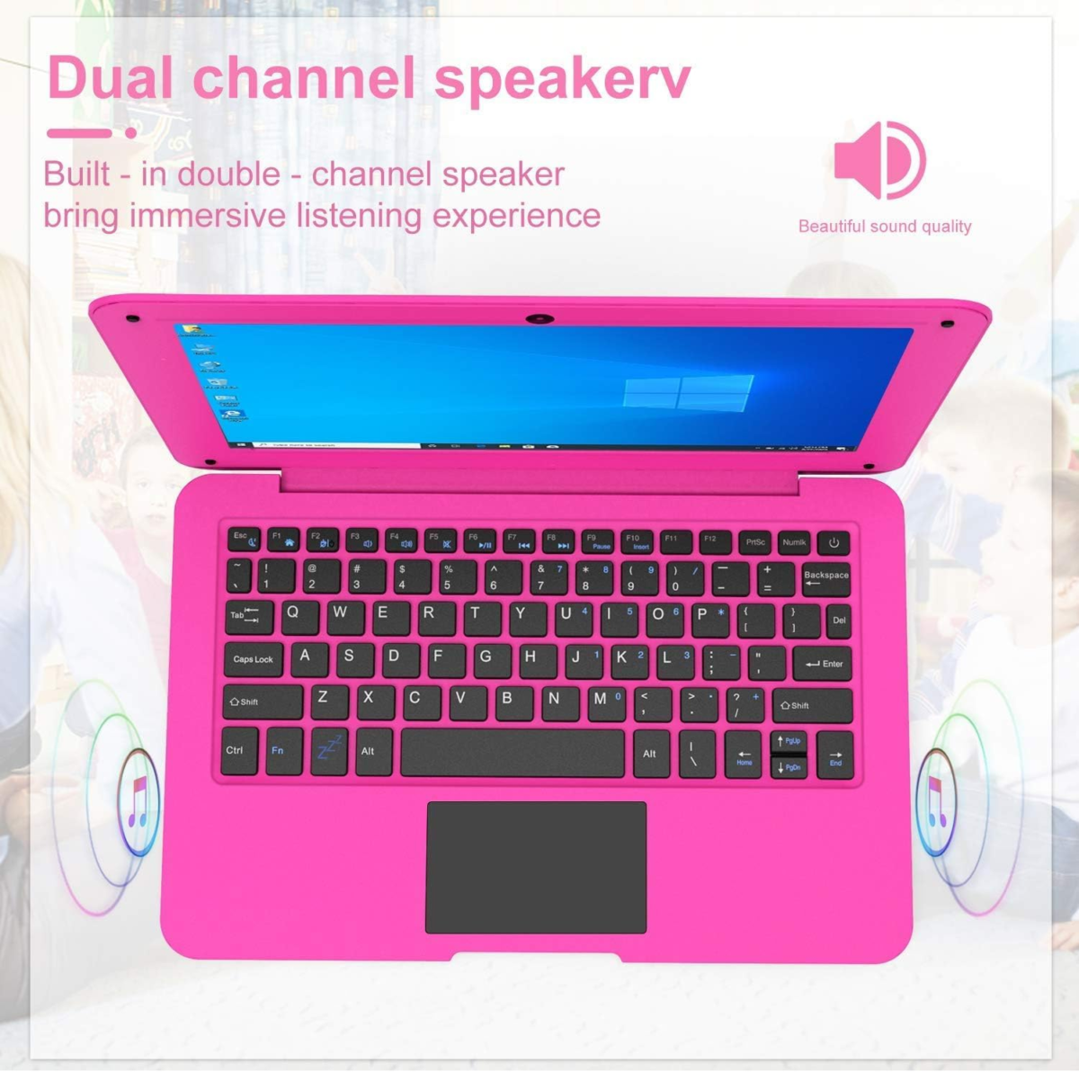 Tablets & Computers 10.1 Inch Netbook Laptop, Windows 10, Quad Core Processor, 2Gb Ram, 32Gb ROM, Webcam, USB 3.0, HDMI, SD Card Slot, Bluetooth, Wifi. (Pink) - Image 6