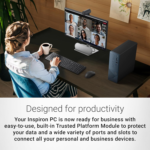 Inspiron 3030 Small Desktop - Intel Core I5-14400 Processor, 16GB DDR5 RAM, 1TB SSD, Intel UHD 730 Graphics, Windows 11 Home, Onsite & Migrate Service - Mist Blue - Image 4