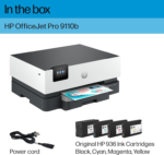 Officejet Pro 9110B Wireless Color Inkjet Printer, Print, Duplex Printing Best-For-Office (5A0S1A) - Image 6