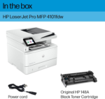 Laserjet Pro MFP 4101Fdw Wireless Black & White All-In-One Laser Printer, Scanner, Copier, Fax, Best-For-Office (2Z619F) - Image 5