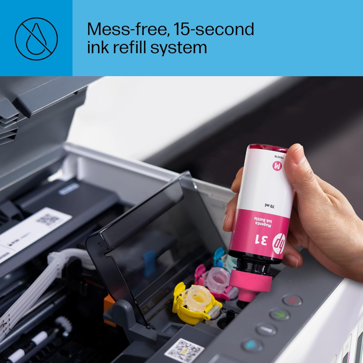 Smart -Tank 6001 Wireless Cartridge-Free All in One Printer, This Ink -Tank Printer Comes with up to 2 Years of Ink Included, with Mobile Print, Scan, Copy (2H0B9A) - Image 16
