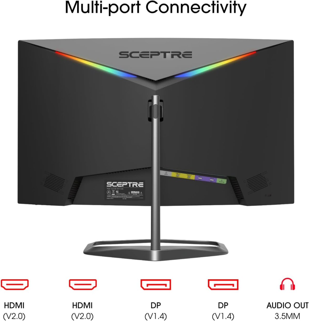 Curved 24.5-Inch Gaming Monitor up to 240Hz 1080P R1500 1Ms Displayport X2 HDMI X2 Blue Light Shift Build-In Speakers, Machine Black 2023 (C255B-FWT240) - Image 4