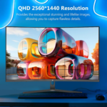 Z-Edge 32 Inch Curved Gaming Monitor, 16:9 QHD 2K 2560X1440 165/144Hz 1Ms Frameless LED Gaming Monitor, AMD Freesync Premium Display Port HDMI - Image 4
