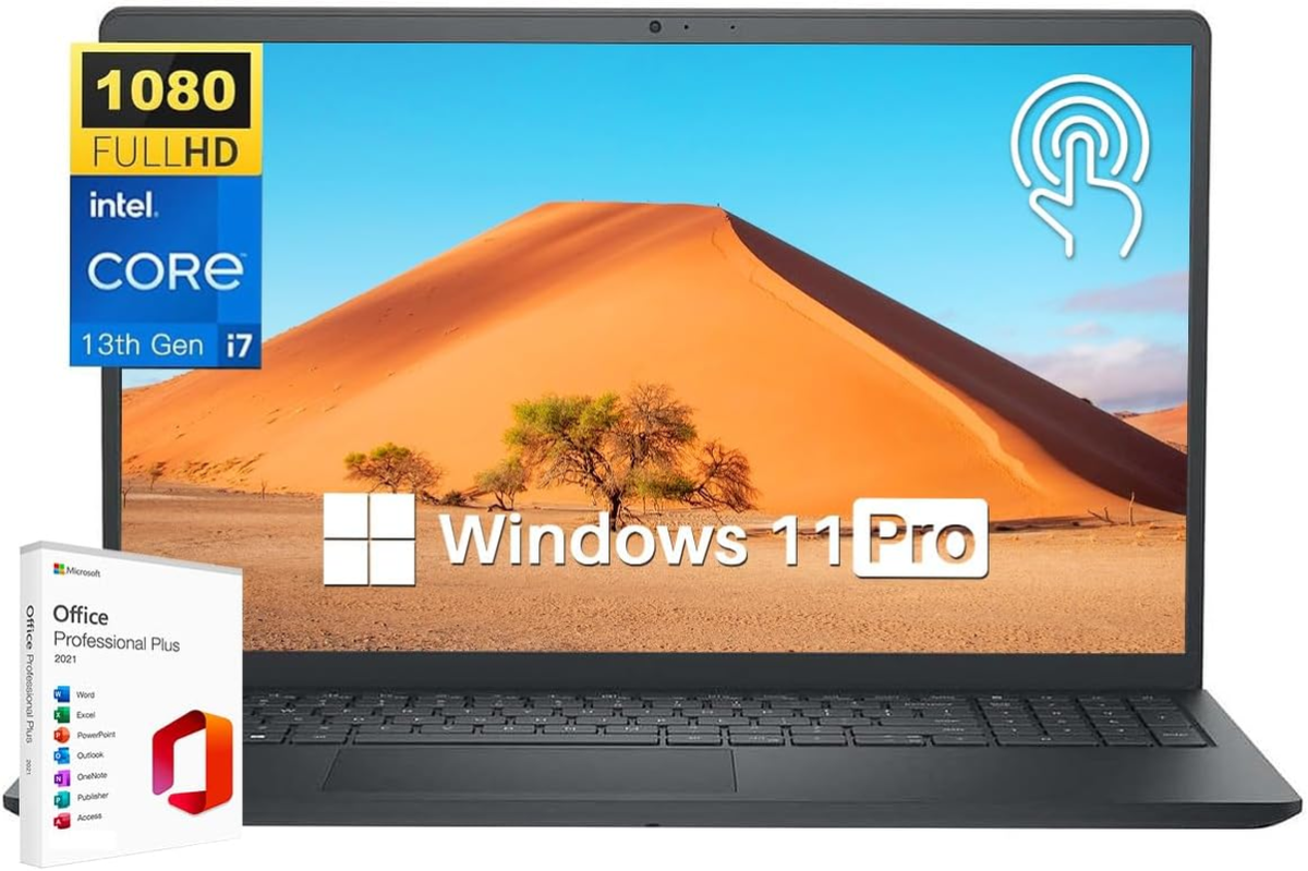 2024 Newest Inspiron 15 3530 Business Laptop, 15.6" FHD Touchscreen, Intel 10-Core I7-1355U CPU, 64GB RAM, 2TB SSD, Wifi 6, Webcam, HDMI, with Microsoft Office Lifetime License & Windows 11 Pro - Image 1