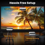 Projector, Native 1080P Bluetooth Projector, Portable Outdoor Movie Projector, Full HD Mini Projector with Speaker for Home Bedroom, Compatible with Smartphone,Hdmi,Usb,Av,Fire Stick,Ps5 - Image 7