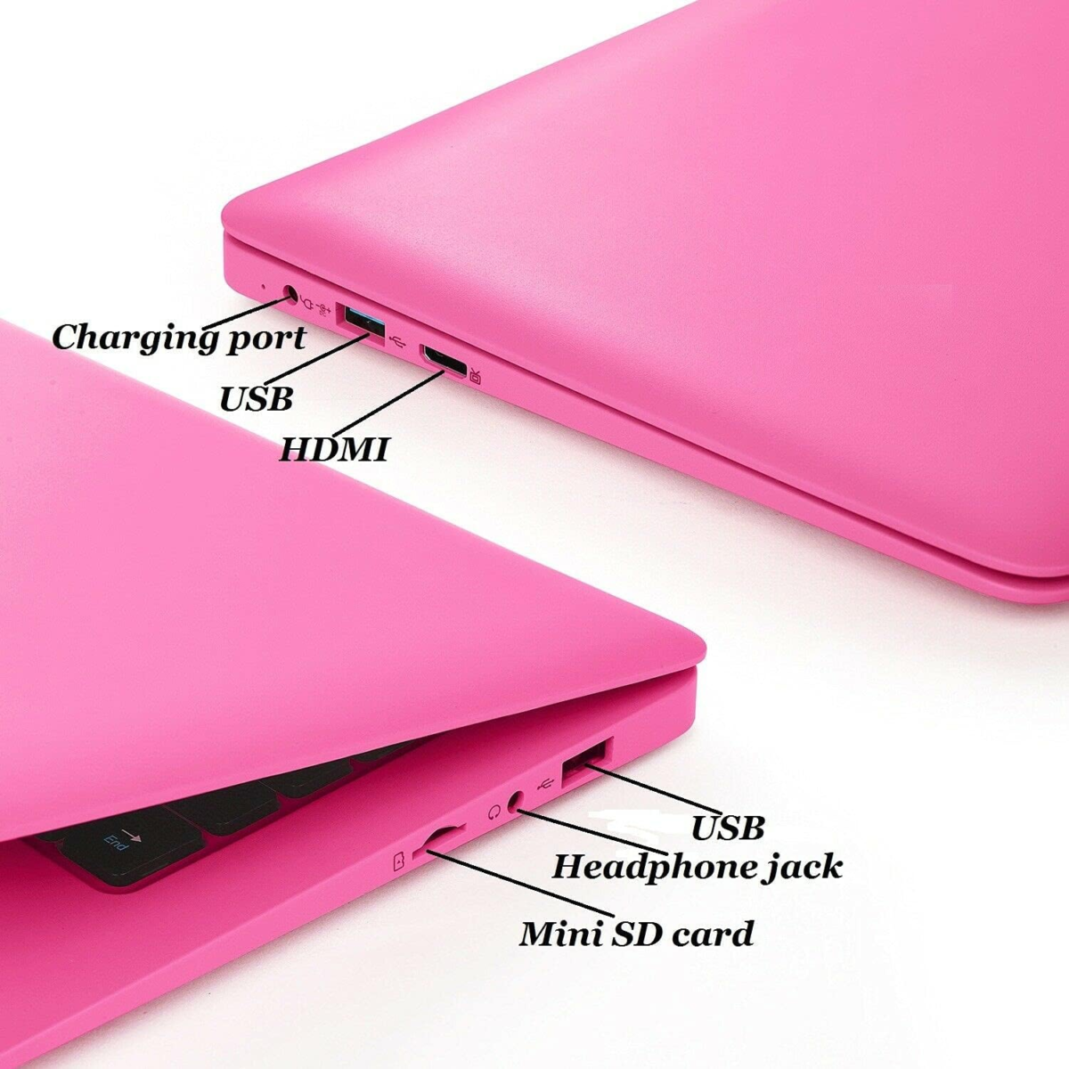 Kids Portable Laptop Computer, Educational Laptop Powered by Android 7.1.1, Quad Core Processor, HDMI, Camera, Bluetooth, Wifi (Pink) - Image 3