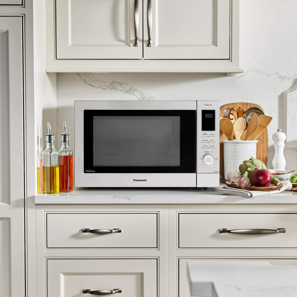 Homechef 4-In-1 Microwave Oven with Air Fryer, Convection Bake, Flashxpress Broiler, Inverter Microwave Technology, 1000W, 1.2 Cu Ft with Easy Clean Interior - NN-CD87KS (Stainless Steel) - Image 11