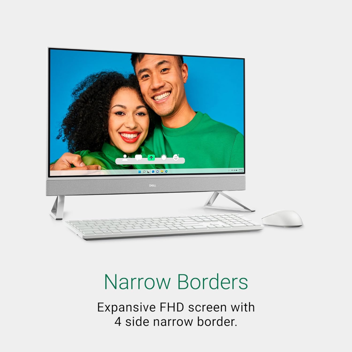 Inspiron 7730 All in One Desktop - 27-Inch FHD Touchscreen Display, Intel Core 7-150U, 32GB DDR4 RAM, 1TB SSD, NVIDIA Geforce MX570A 2GB GDDR6, Windows 11 Pro, Onsite & Migrate Service - White - Image 3