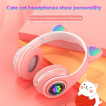 Gift Set Kids Photo Camera and Wireless Cat Headphones + Gift Paper Bag (Pink) Birthday, Christmas, New Year - Image 5