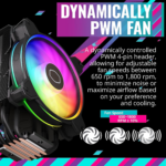 Hyper 212 Halo Black CPU Air Cooler, 120 Halo² PWM Fan, Dual Loop ARGB, Aluminum Top Cover, 4 Copper Heat Pipes, 154Mm Tall, AMD Ryzen AM5|AM4, Intel LGA 1851|1700|1200 Brackets - Image 10