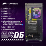 Gaming PC Computer Desktop, Geforce RTX 2060 6G GDDR6, AMD Ryzen 5 PRO 2600 up to 3.9G, 16G DDR4, 512G SSD, 600M Wifi, BT 5.0, RGB Fan X 6, RGB Mouse Pad, Windows 11 Home - Image 3