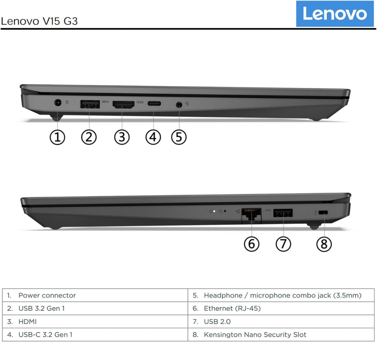 V15 Gen 3 Business Laptop, 15.6" FHD Display, Intel Core I5-1235U, 40GB RAM, 1TB SSD, Webcam, HDMI, RJ-45, Wi-Fi, Windows 11 Home, Black - Image 4