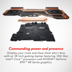 M18 R2 Gaming Laptop - 18 QHD+ 165Hz 3Ms Display, Intel Core I9-14900Hx, 32GB DDR5 RAM, 1TB SSD, NVIDIA Geforce RTX 4080 12 GB GDDR6, Windows 11 Home, Onsite Service - Dark Metallic Moon - Image 4