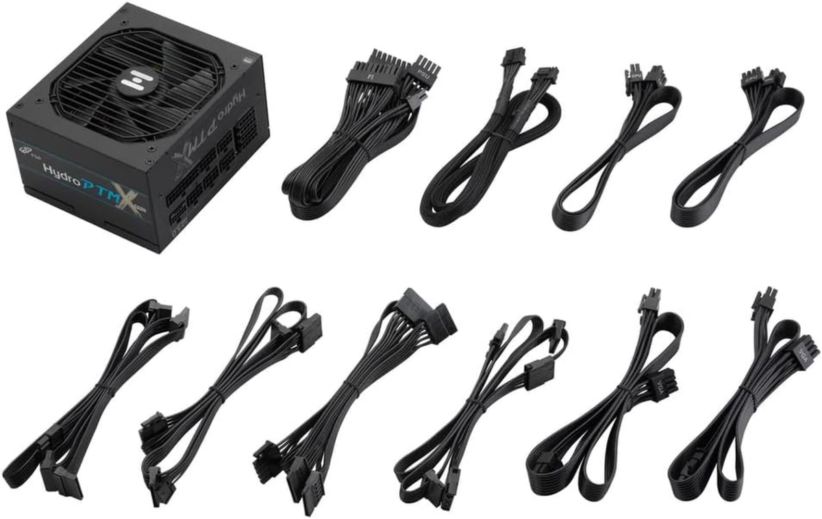 Hydro PTM X PRO 1200W 80 plus Platinum Full Modular ATX 3.0 Pcie Gen 5. W/ 12VHPWR Cable Power Supply Compact Size (HPT3-1200M-GEN5) - Image 8